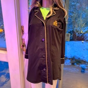 Lauren Ralph Lauren Black Cotton Lightweight Nightgown